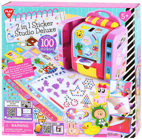 Playgo 2w1 studio naklejek deluxe - w tym 100 naklejek i bransoletek