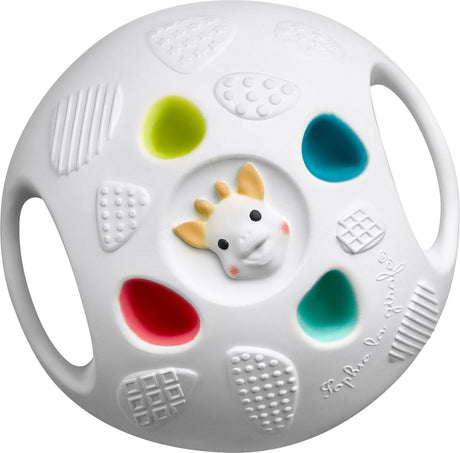 Żyrafa Sophie so'pure senso'ball - piłka do zabawy - zabawka dla dziecka - piłka do zabawy - 100% kauczuku naturalnego - ok-bio na bazie - w pudełku prezentowym z recyklingu z kokardką z bawełny organicznej - ø9,5 cm