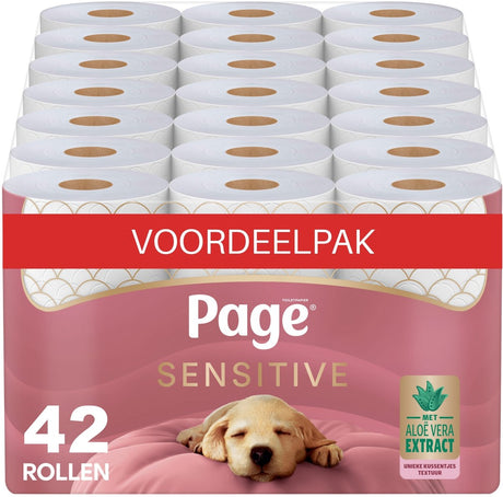 Papier toaletowy Page ® - delikatny papier toaletowy - 42 rolki - z ekstraktem z aloesu - opakowanie ekonomiczne