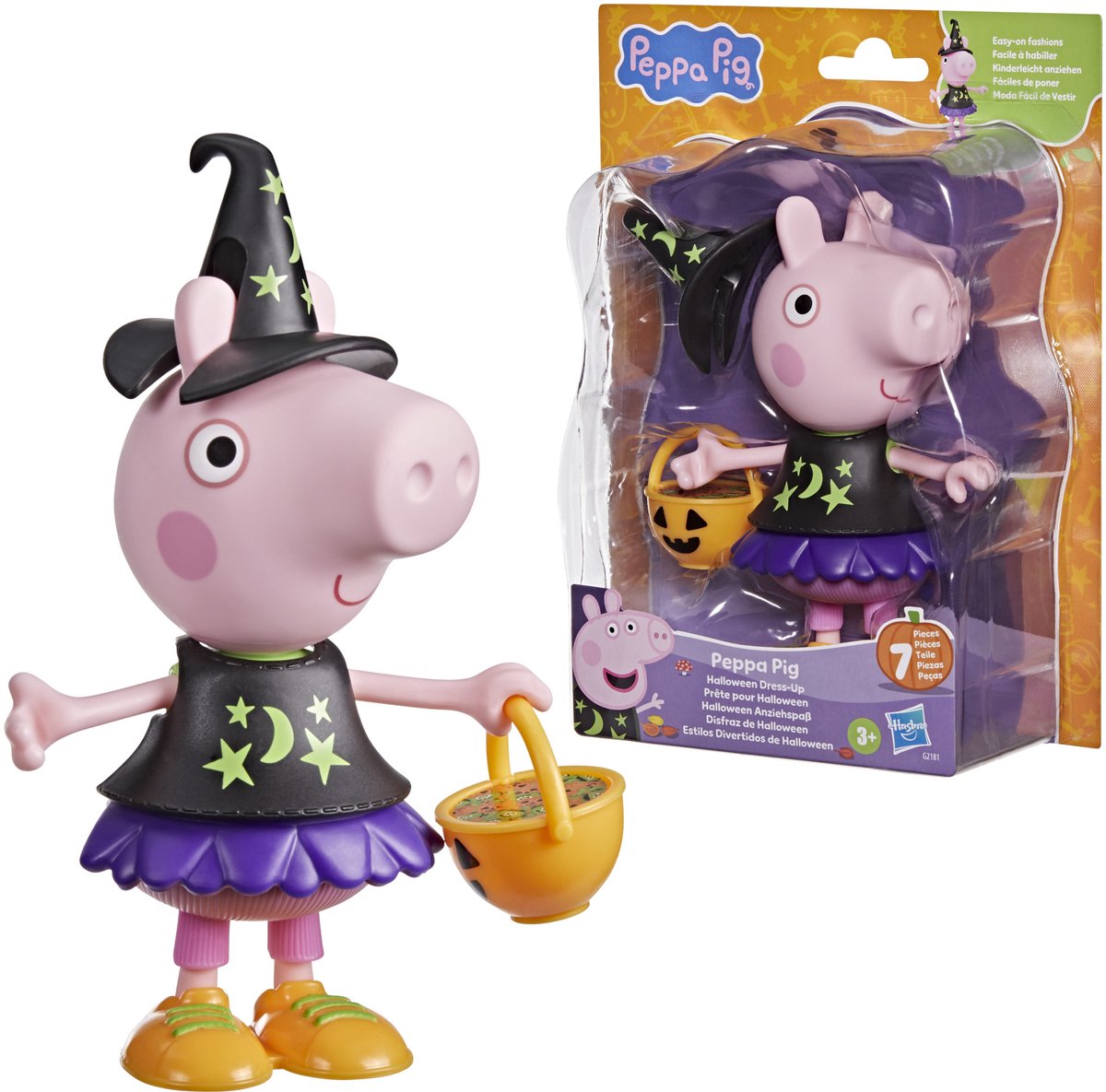Peppa pig halloween - aankleed speelfiguur 15cm