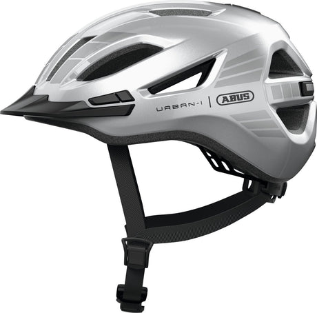 Kask rowerowy Abus urban-i 4.0 lr sygnał srebrny m - 54-58 cm - srebrny - nadaje się do użytku na rowerach elektrycznych - rowerach miejskich - 260 g
