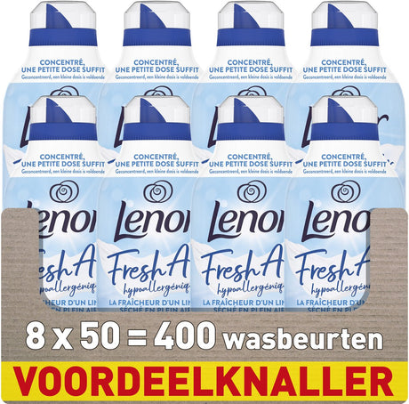 Delikatny płyn do płukania tkanin Lenor Fresh Air - dla skóry wrażliwej - 8 x 50 prań