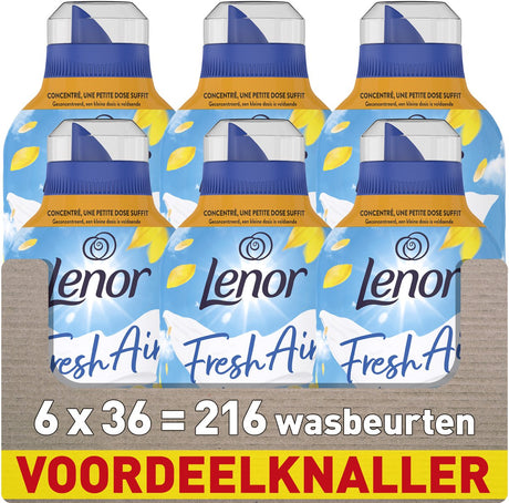 Płyn do płukania Lenor Fresh Air – promienie słoneczne – 6 x 36 prań