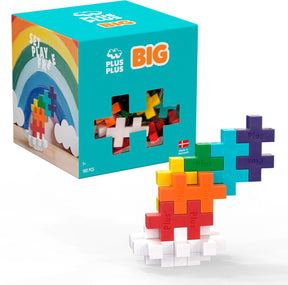 Plus-plus Big Rainbow Mix 100-częściowy zestaw konstrukcyjny – 4354 – zabawki do budowania dla dzieci od 1 roku życia – zabawki konstrukcyjne – zestaw z klockami