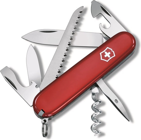 Czerwony szwajcarski scyzoryk Victorinox Camper - 13 funkcji - czerwony