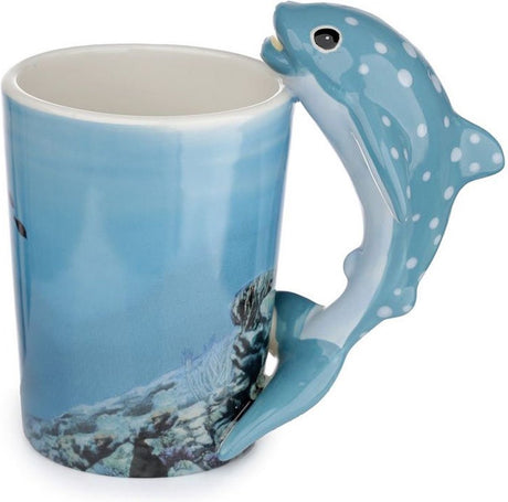Kubek ceramiczny z rączką rekina wielorybiego Puckator 400ml