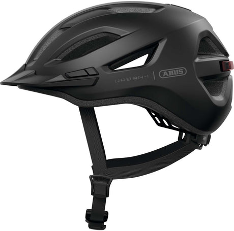 Kask rowerowy Abus urban-i 4.0 aksamitny czarny l - 57-61 cm - czarny - nadaje się do użytku na rowerach elektrycznych - rowerach miejskich - 290 g