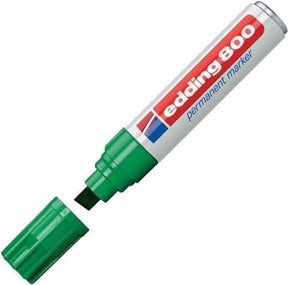 Marker permanentny edding 800 zielony, końcówka ścięta 4-12 mm