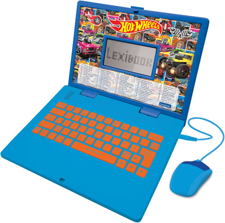 Dwujęzyczny laptop edukacyjny Lexibook Hot Wheels – 124 ćwiczenia w języku angielskim i francuskim
