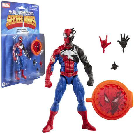 Marvel Legends Series Secret Wars Spider-Man (kostium obcego), kolekcjonerska figurka komiksowa 6 cali