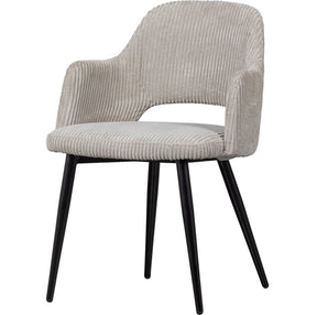 Woood ferdy eetkamerstoel - polyester - pearl - 82x56x58
