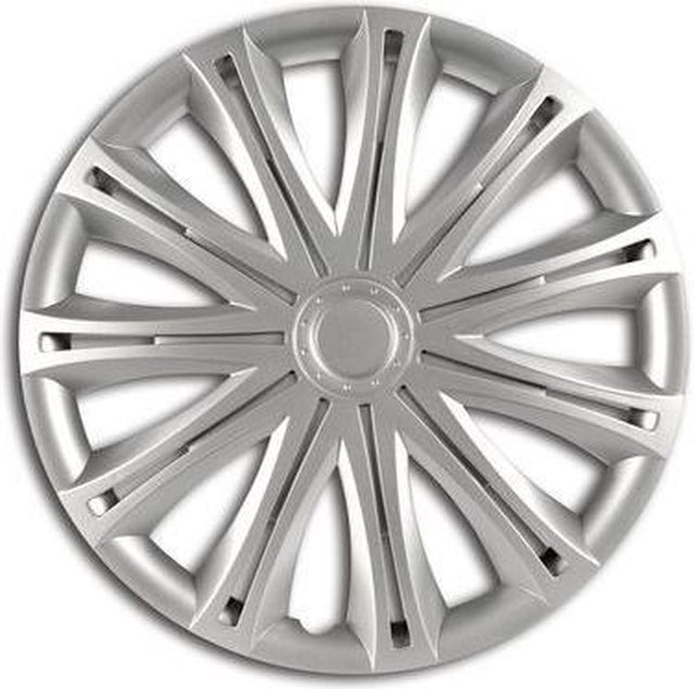 Car plus wieldoppen alabama 16 inch abs zilver set van 4