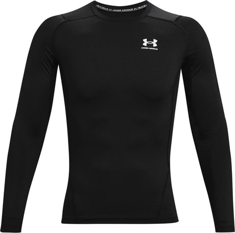 Męska koszulka sportowa Under Armour UA HG Armor Comp LS-BLK w kolorze czarno-białym