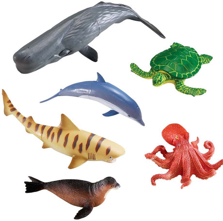 Materiały do nauki: wielkie zwierzęta oceaniczne – figurki do zabawy – 3+
