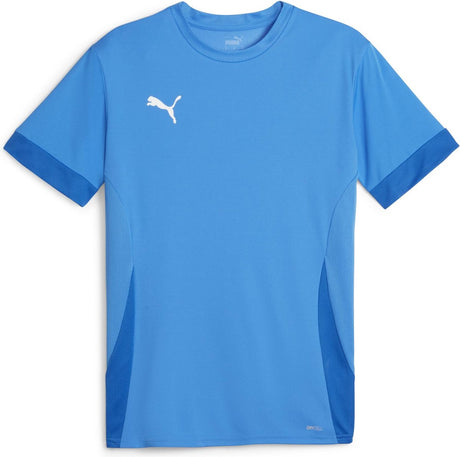 Męska koszulka sportowa Puma Teamgoal Matchday Jersey - elektryczna niebieska lemoniada - biała - Team Royal