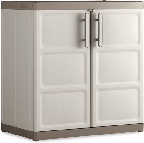 Niska szafka do przechowywania Keter Excellence XL - 2 półki - 54x89x93cm - beżowo-szary