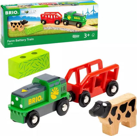 Pociąg rolniczy Brio World na akumulator - pociąg do zabawy dla dzieci od 3 lat - 36018