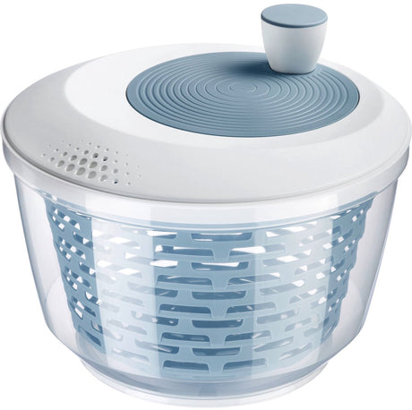 Westmark slacentrifuge, inhoud: 4,4 l, ø 23,5 cm, kunststof, bpa-vrij, spinderella, doorzichtig wit blauw, 2430226b