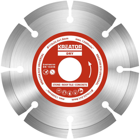 Kreator - akcesoria - krt080100 - tarcza diamentowa eco - ø 115mm - 3 szt.