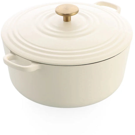 Bk Zapiekanka żeliwna bordowa 28cm 6,7l - zapiekanka indukcyjna - zapiekanka żeliwna - można używać w piekarniku do 230 stopni - pokrywka z pierścieniami ociekowymi - wewnątrz emaliowana na biało - biało kremowa