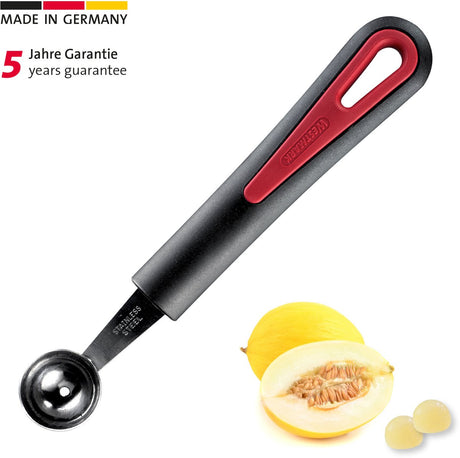 Westmark Łyżka kulkowa z szufelką do melonów do owoców i warzyw, ø 26 mm, długość: 17,3 cm, tworzywo sztuczne ze stali nierdzewnej, szarmancki, czarno-czerwony, 29222270
