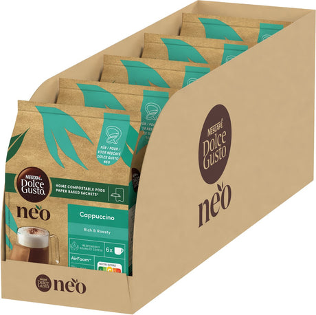 Saszetki z kawą Nescafé dolce gusto neo i cappuccino - 5x 6 saszetek + 6 saszetek na 6 filiżanek kawy