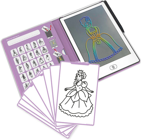 Kidywolf - mini tablet do rysowania kidydraw dla dzieci - motyw księżniczki - edukacyjny - od 4 lat