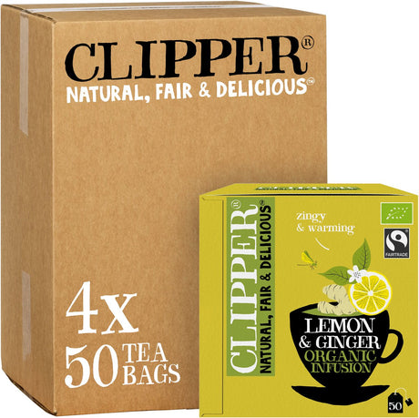 Clipper do herbaty - herbata organiczna - imbir cytrynowy - imbir cytrynowy - 4x 50 torebek herbaty