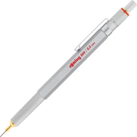 Ołówek automatyczny Rotring 800 - 0,5 mm - metalowa obudowa w kolorze srebrnym