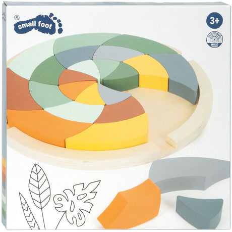 Mała stopka - drewniane puzzle safari okrągłe, 24 szt.
