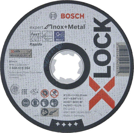 Tarcza tnąca Bosch x-lock 125x1mm ze stali nierdzewnej, prosta