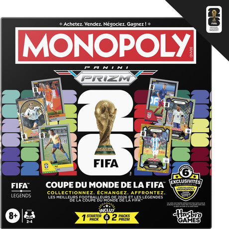 Monopoly Panini Prizm FIFA World Cup - gra planszowa - francuska