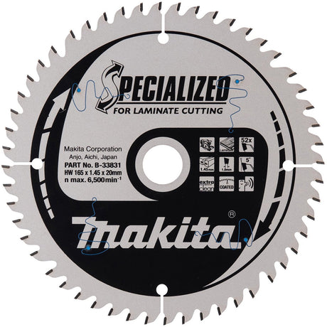 Akcesoria Makita - brzeszczot do laminatu, 165x20 mm, 52 zęby b-33831