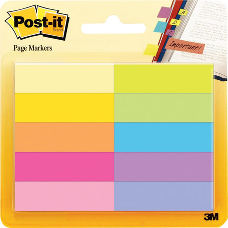 Indeksy post-it 670-10ab papier 15x50mm samoprzylepny asortyment 500 sztuk