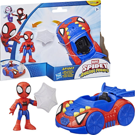 Marvel Spiderman z zabawkowym samochodzikiem pająkiem