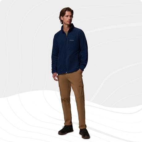 Columbia fast trek™ ii sweter polarowy z pełnym zamkiem - sweter polarowy z zamkiem błyskawicznym - kurtka polarowa męska - niebieski - rozmiar xxl