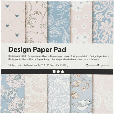 Blok papierowy firmy Creativ cc design 15,2x15,2 cm 50 arkuszy