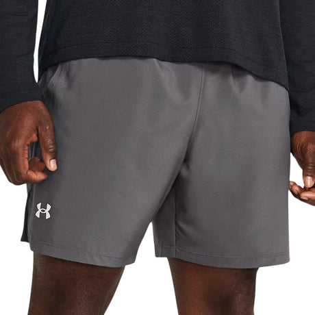 Męskie spodnie sportowe Under Armour ua launch 7'' szorty - szaro - białe