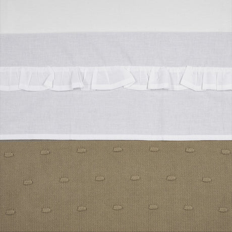 Prześcieradło dziecięce Meyco z falbanką - białe - 75x100cm - 0,3 tog