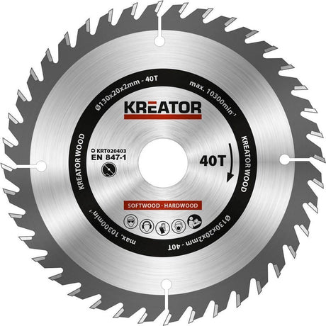 Kreator - krt020403 - brzeszczot tarczowy - 130mm40t