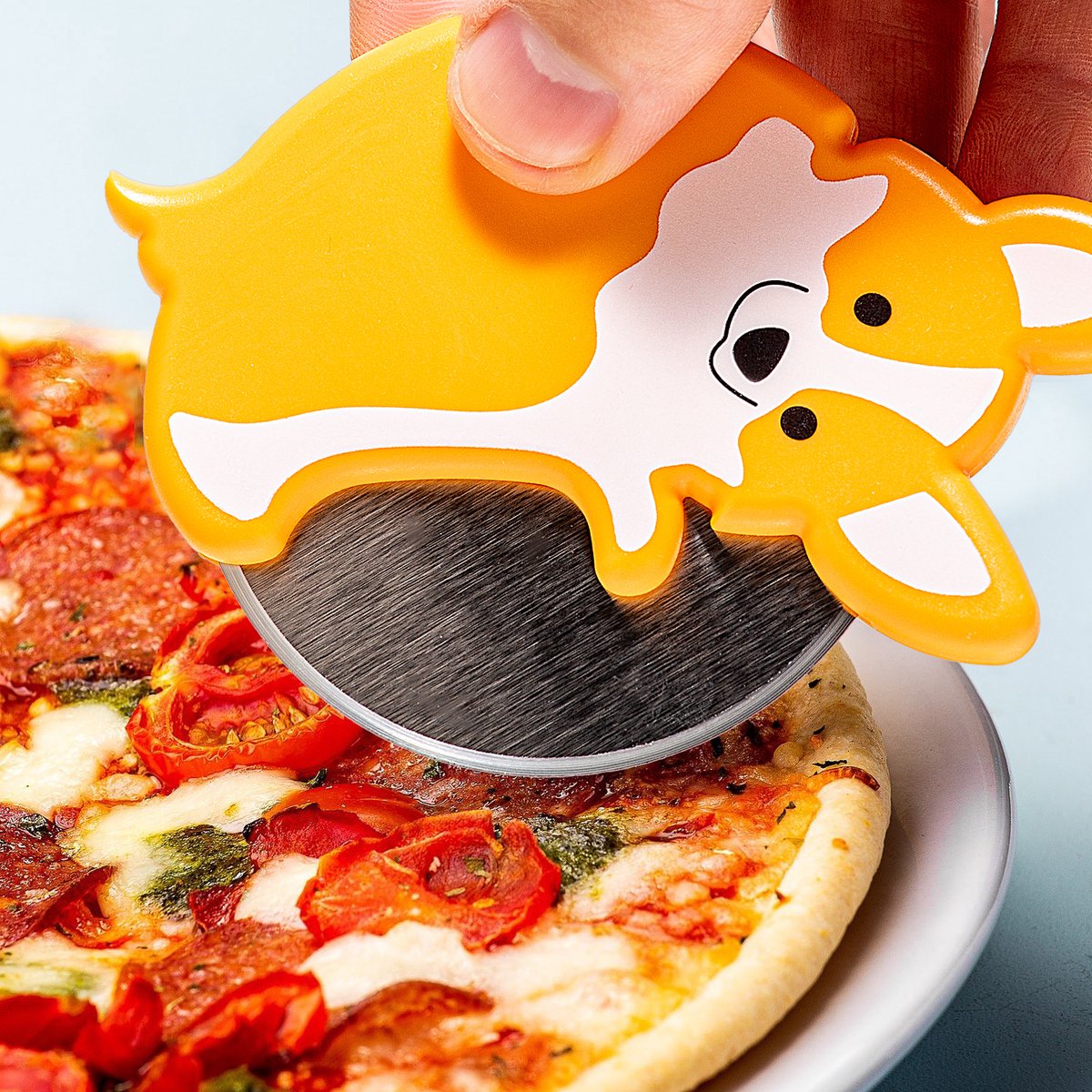 Nóż do pizzy Kikkerland corgi firmy