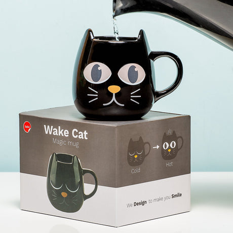 Torba na kubek Balvi Cat wake czarny kubek termoczuły