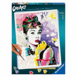 Zestaw farb Ravensburger według numerów - grafika na płótnie Audrey Hepburn.