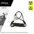 Dresco spiraalslot 150 cm rvs polyester zilver zwart