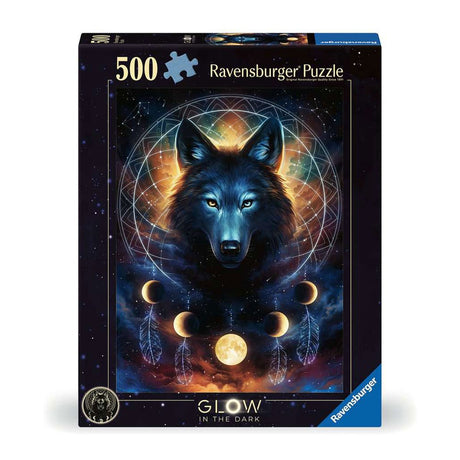 Puzzle Ravensburger Wilk świecący w ciemności - 500 elementów - zwierzęta.