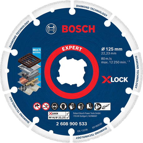 Akcesoria Bosch tarcza diamentowa bosch x-lock expert do metalu 125x22,23mm - 2608900533