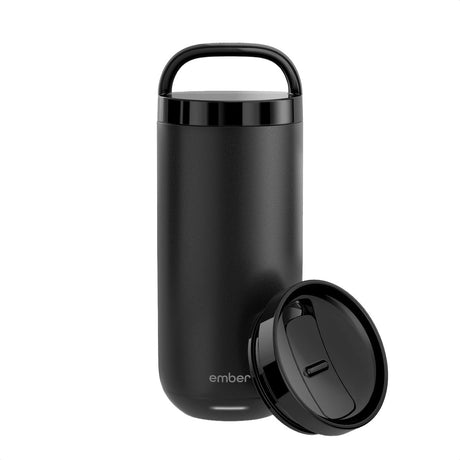 Filiżanka do kawy Ember Tumbler - termos z możliwością regulacji temperatury - filiżanki do kawy na wynos - kubek podróżny na kawę i herbatę - termos z aplikacją mobilną - 473 ml - czarny
