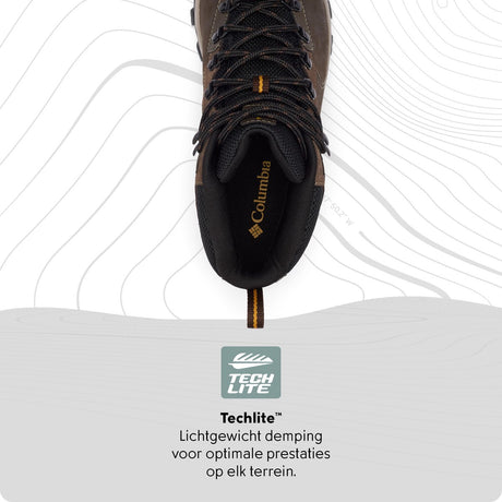 Wodoodporne męskie buty turystyczne Columbia Newton Ridge Plus II - kordovan, squash