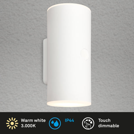 Briloner - lampe d'extérieur - lima - dotykowy - możliwość stopniowego przyciemniania - ładowanie przez USB - akumulator - ochrona przed wodą rozbryzgową - 15,5 x 7 x 8 cm - czarny