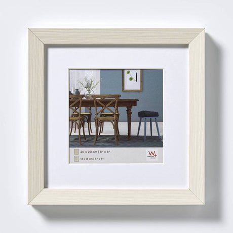 Walther fiorito - drewniana rama mdf - rozmiar zdjęcia 20x20 cm - biała